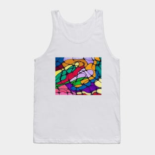 Stained Glass Mosaics 2-Neographic-art,Relaxing Art,Meditative Art Tank Top